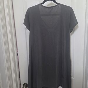 Gray Relaxed Crew Neck Short Sleeve Tee